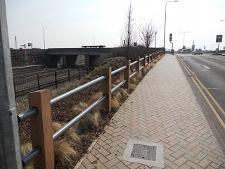 Black Bridge Improvements: Timber Post & Steel Rail Fencing